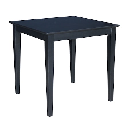 International Concepts Square Solid Wood Top Table, Black, 30 W, 30 L, 30 in H, Wood, Black K46-3030-30S
